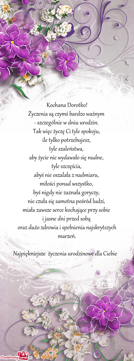 Najpiękniejsze życzenia urodzinowe dla Ciebie 😘