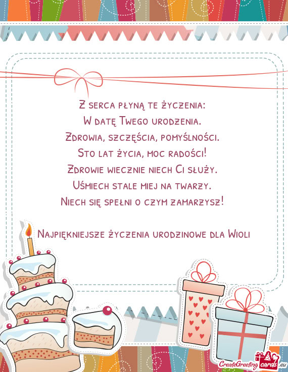 Najpiękniejsze życzenia urodzinowe dla Wioli