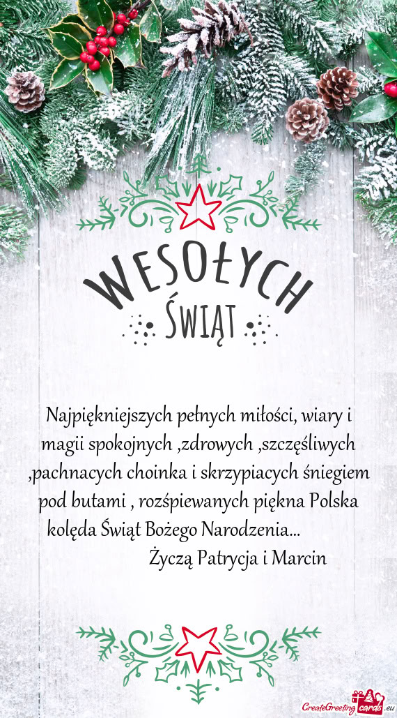 Najpiękniejszych pełnych miłości, wiary i magii spokojnych ,zdrowych ,szczęśliwych ,pachnacych