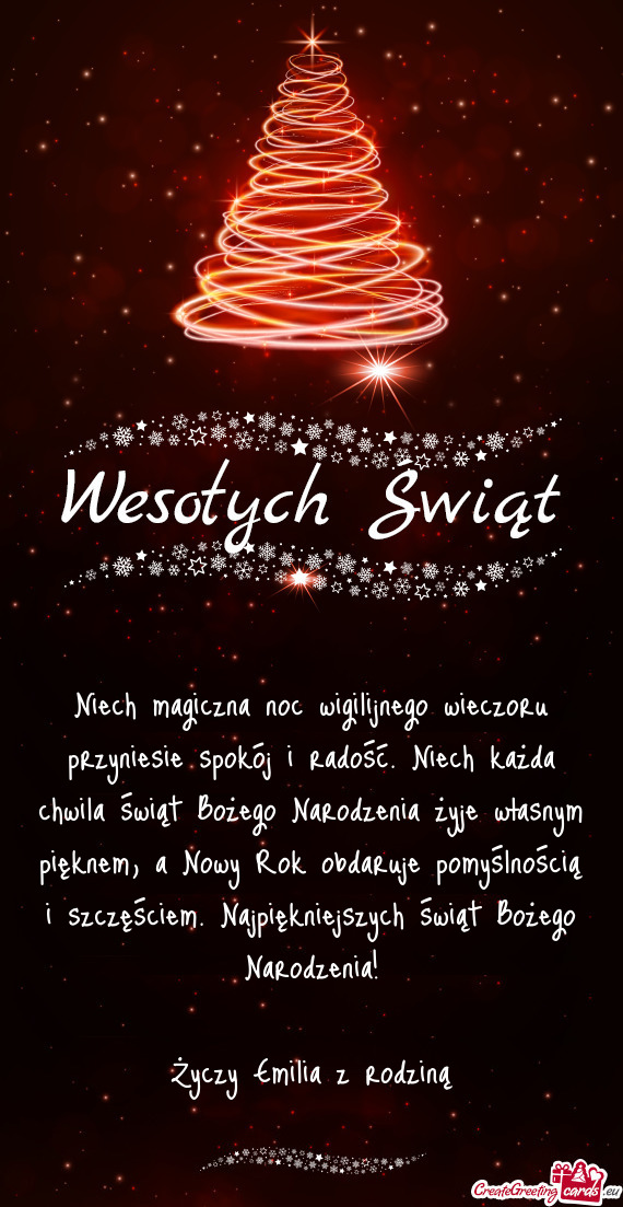 Najpiękniejszych świąt Bożego Narodzenia! Emilia z rodziną