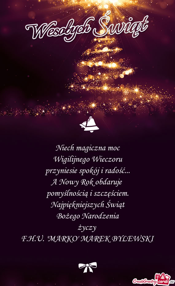 Najpiękniejszych Świąt Bożego Narodzenia F