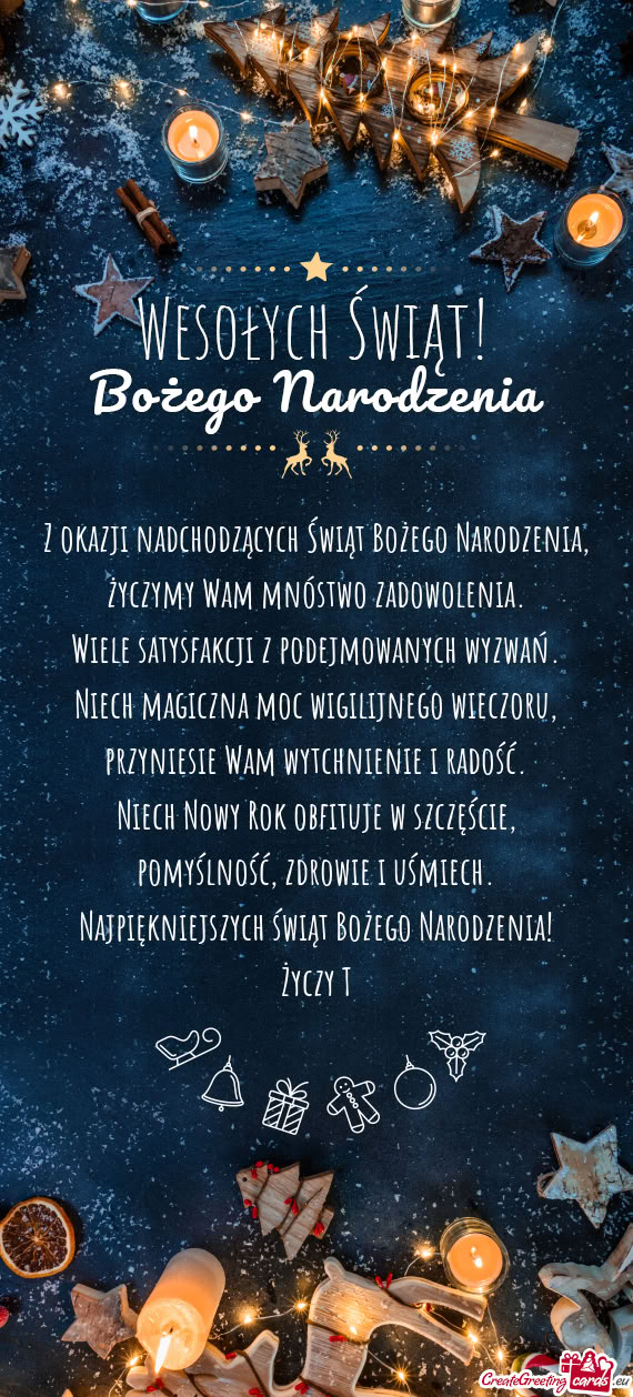 Najpiękniejszych świąt Bożego Narodzenia! T