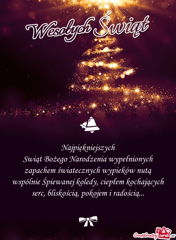Najpiękniejszych
 Swiąt Bożego Narodzenia wypełnionych zapachem światecznych wypieków nutą ws