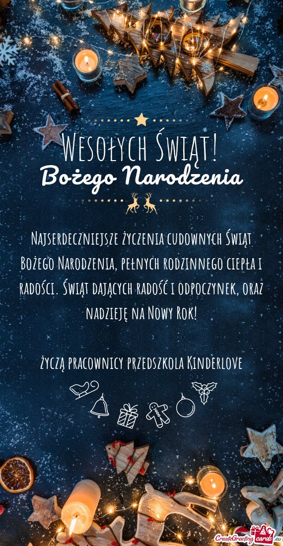 Najserdeczniejsze życzenia cudownych Świąt Bożego Narodzenia, pełnych