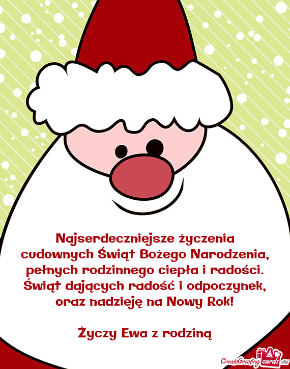 Najserdeczniejsze życzenia cudownych Świąt Bożego Narodzenia, pełnych
