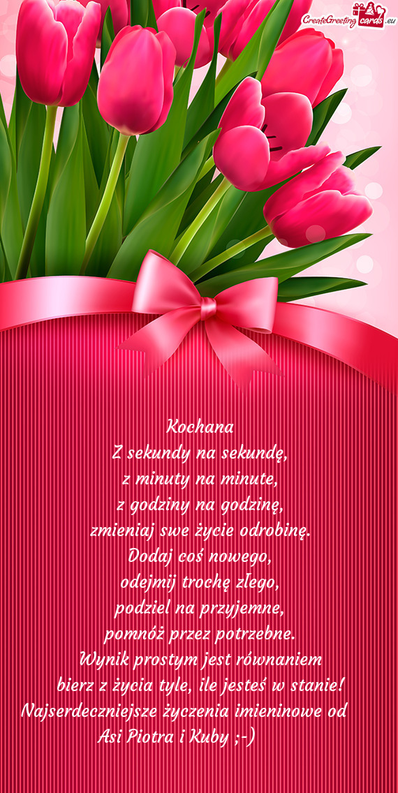 Najserdeczniejsze życzenia imieninowe od  Asi Piotra i Kuby ;-)❤️😘