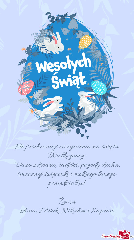 Najserdeczniejsze życzenia na święta Wielkiejnocy