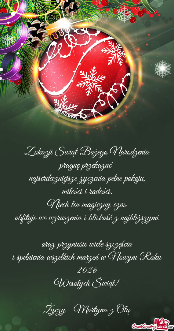 Najserdeczniejsze życzenia pełne pokoju