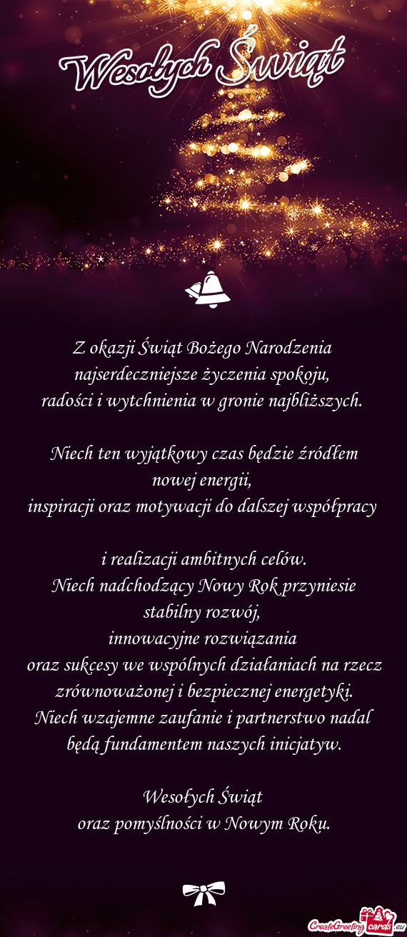 Najserdeczniejsze życzenia spokoju