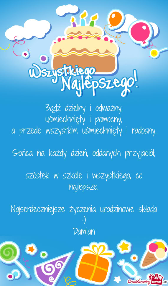 Najserdeczniejsze życzenia urodzinowe składa :)