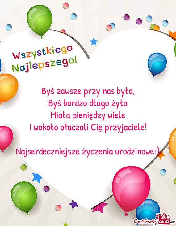 Najserdeczniejsze życzenia urodzinowe:)