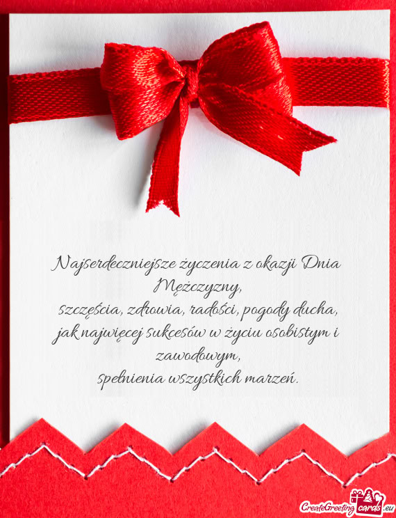 Najserdeczniejsze życzenia z okazji Dnia Mężczyzny