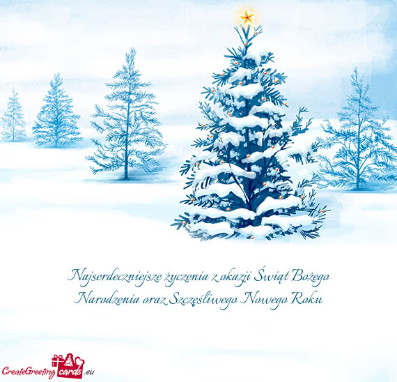 Najserdeczniejsze życzenia z okazji Świąt Bożego Narodzenia oraz