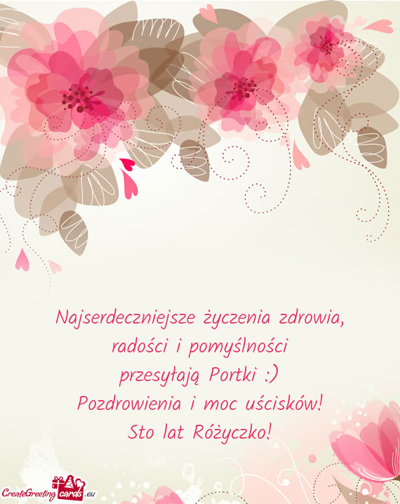 Najserdeczniejsze życzenia zdrowia, radości i pomyślności