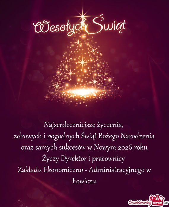 Najserdeczniejsze życzenia,   zdrowych i pogodnych Świąt Bożego Narodzenia