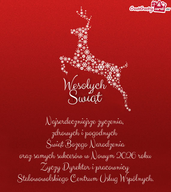 Najserdeczniejsze życzenia,   zdrowych i pogodnych   Świąt Bożego