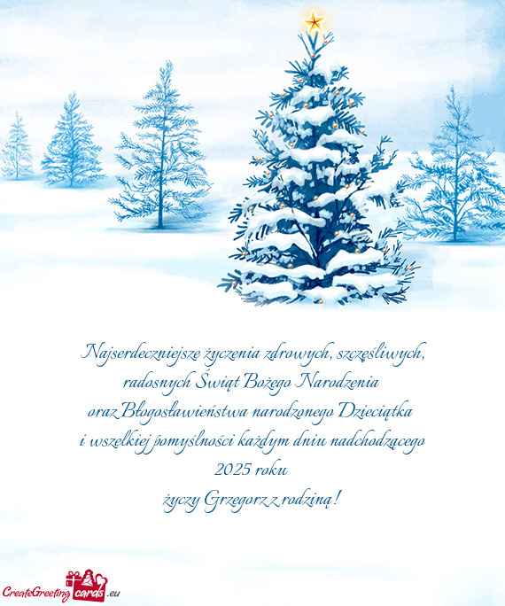 Najserdeczniejsze życzenia zdrowych, szczęśliwych, radosnych Świąt Bożego Narodzenia