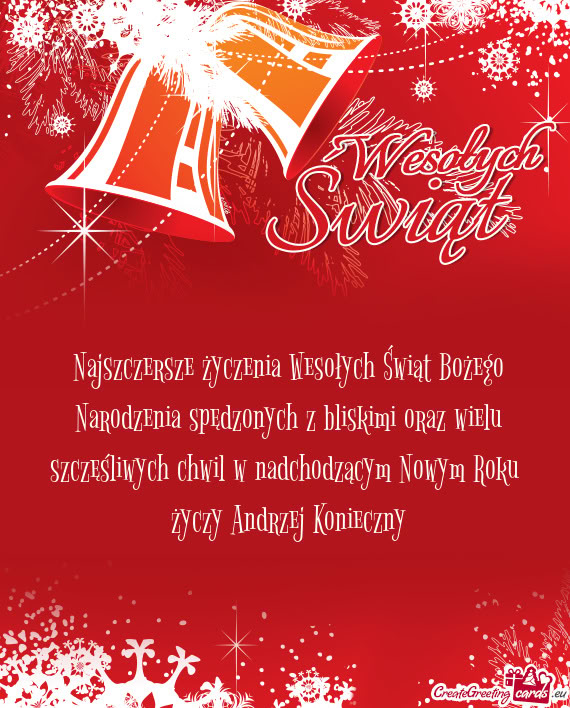 Najszczersze życzenia Wesołych Świąt Bożego Narodzenia spędzonych z