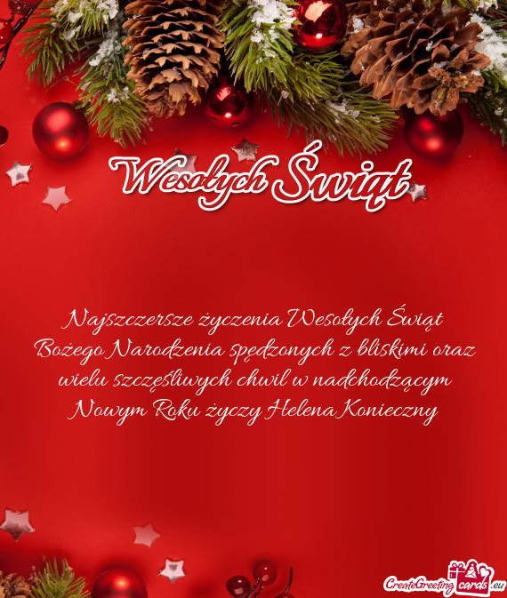Najszczersze życzenia Wesołych Świąt Bożego Narodzenia spędzonych z