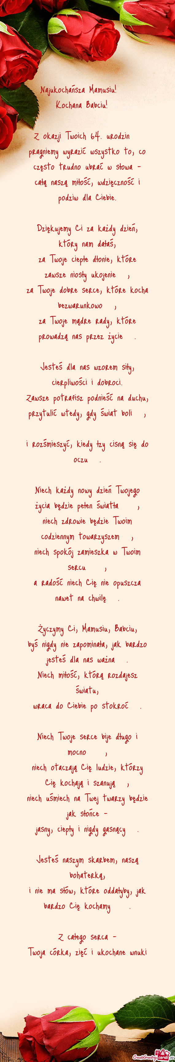 Najukochańsza Mamusiu! ❤️