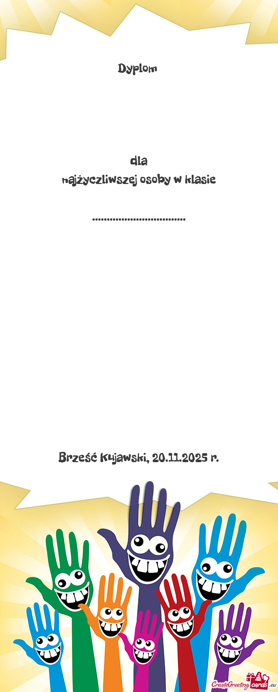 Najżyczliwszej osoby w klasie