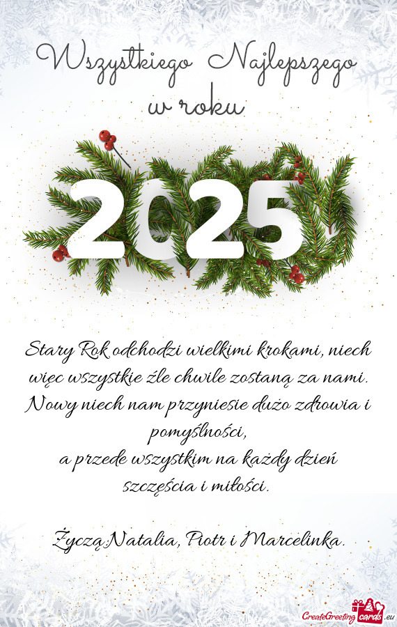 Nam przyniesie dużo zdrowia i pomyślności