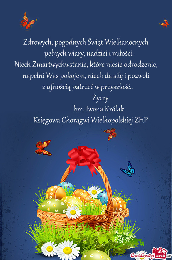 Napełni Was pokojem, niech da siłę i pozwoli