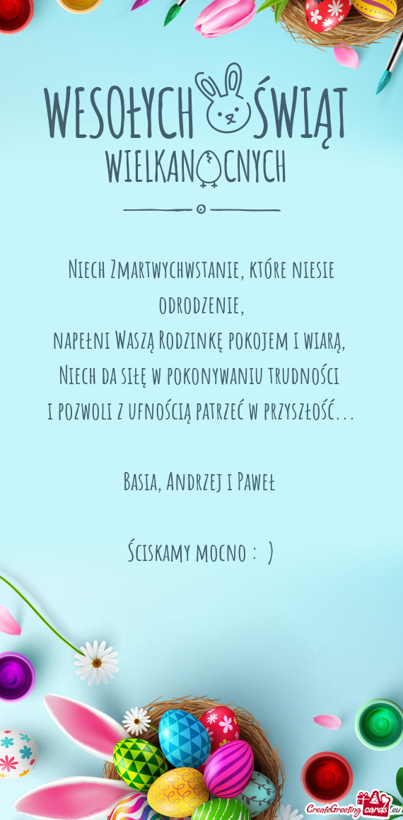 Napełni Waszą Rodzinkę pokojem i wiarą