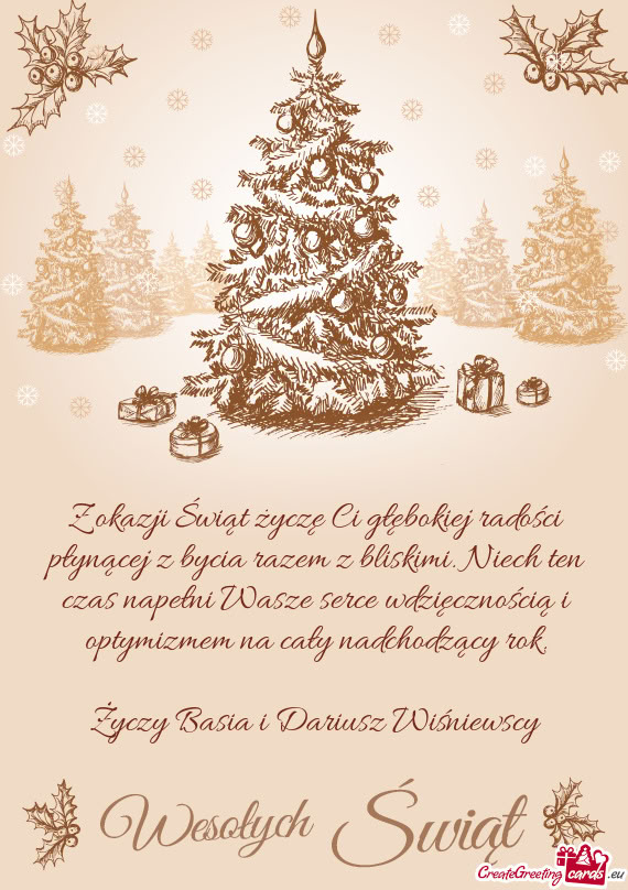 Napełni Wasze serce wdzięcznością i optymizmem na cały nadchodzący rok