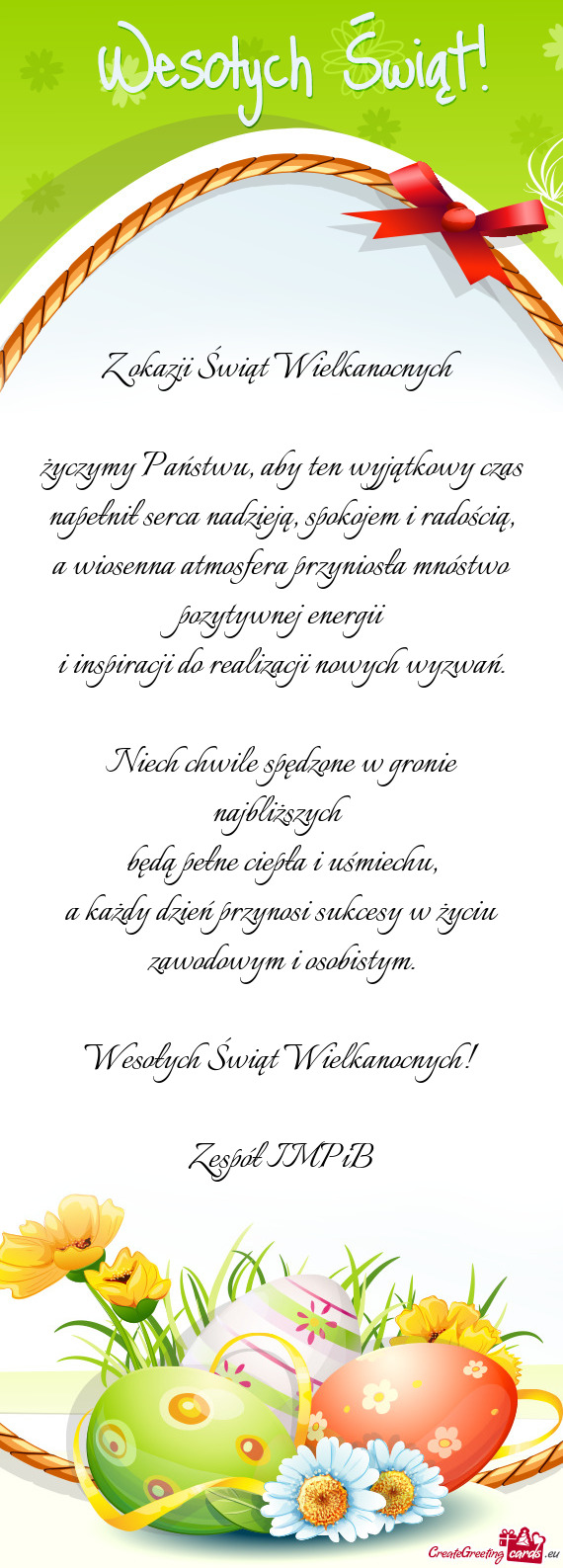 Napełnił serca nadzieją, spokojem i radością