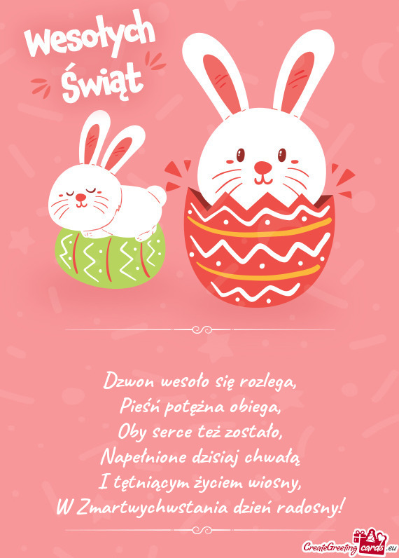 Napełnione dzisiaj chwałą I tętniącym życiem wiosny