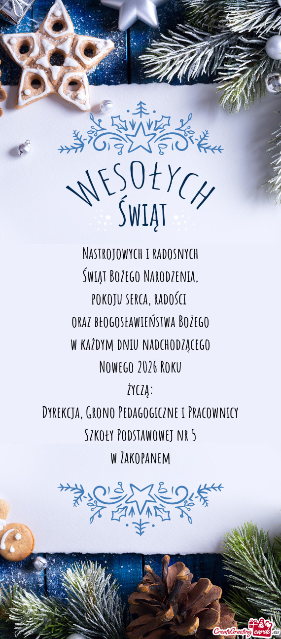 Nastrojowych i radosnych  Świąt Bożego Narodzenia,  pokoju serca, radości