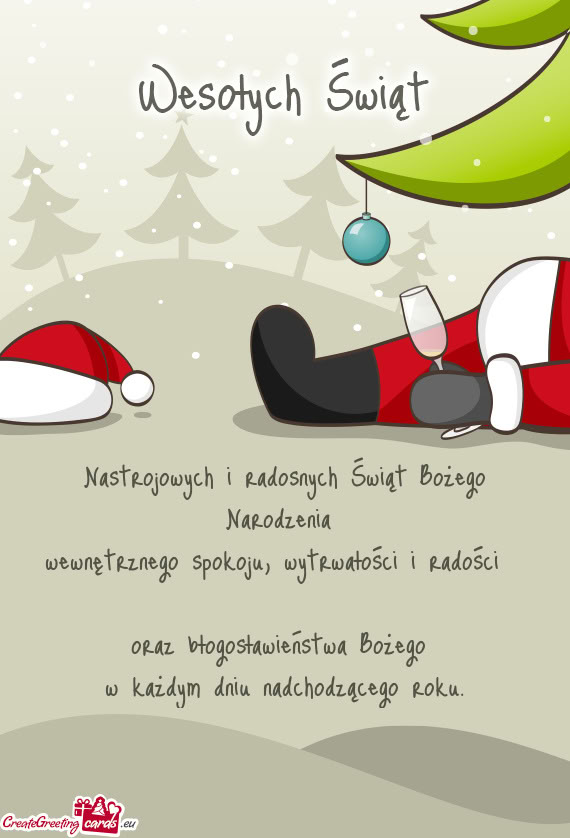 Nastrojowych i radosnych Świąt Bożego Narodzenia   wewnętrznego spokoju,