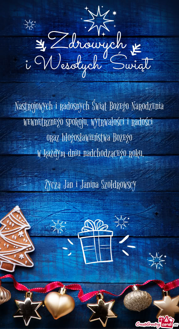 Nastrojowych i radosnych Świąt Bożego Narodzenia   wewnętrznego spokoju,