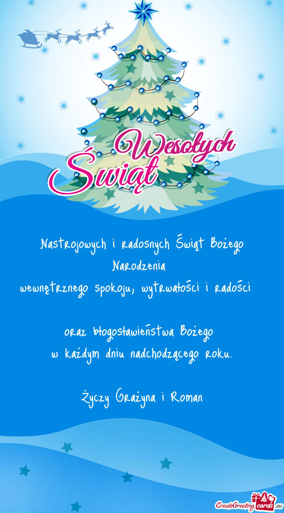 Nastrojowych i radosnych Świąt Bożego Narodzenia   wewnętrznego spokoju,