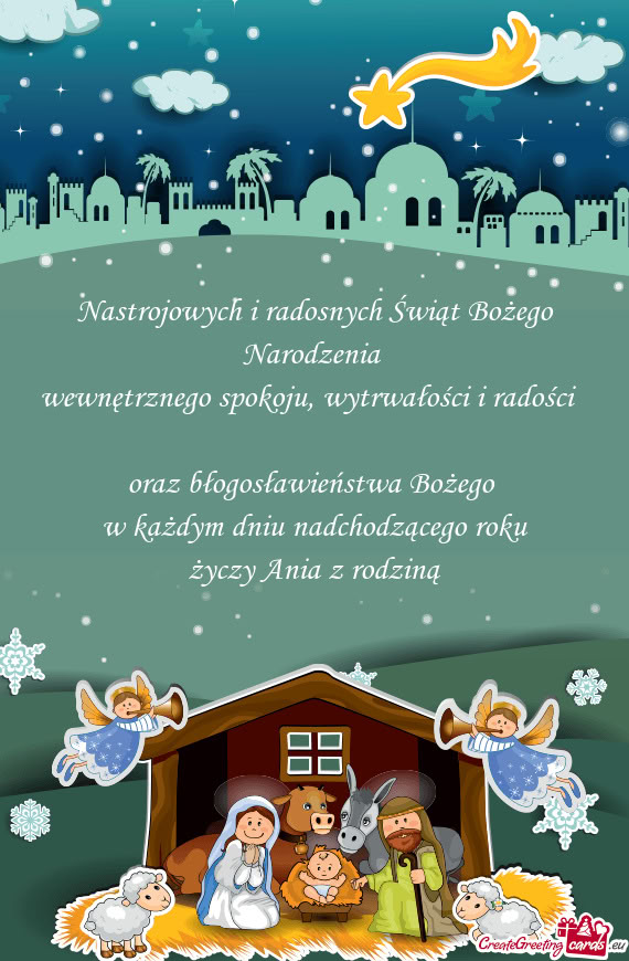 Nastrojowych i radosnych Świąt Bożego Narodzenia   wewnętrznego spokoju,