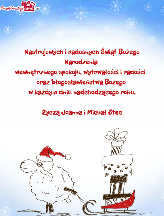 Nastrojowych i radosnych Świąt Bożego Narodzenia   wewnętrznego spokoju,
