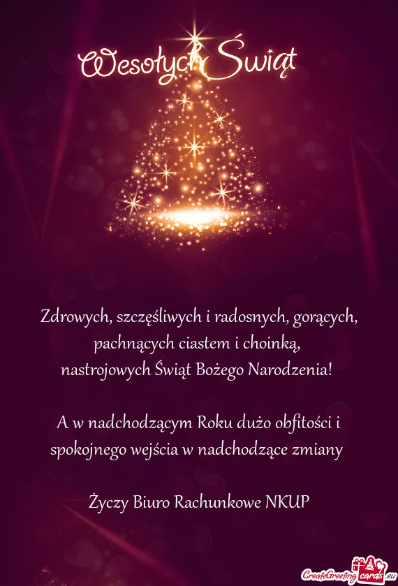 Nastrojowych Świąt Bożego Narodzenia!  A w nadchodzącym Roku dużo obfitości i spokojnego