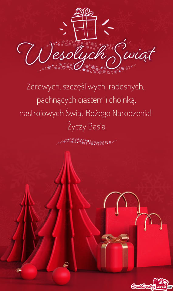 Nastrojowych Świąt Bożego Narodzenia! Basia
