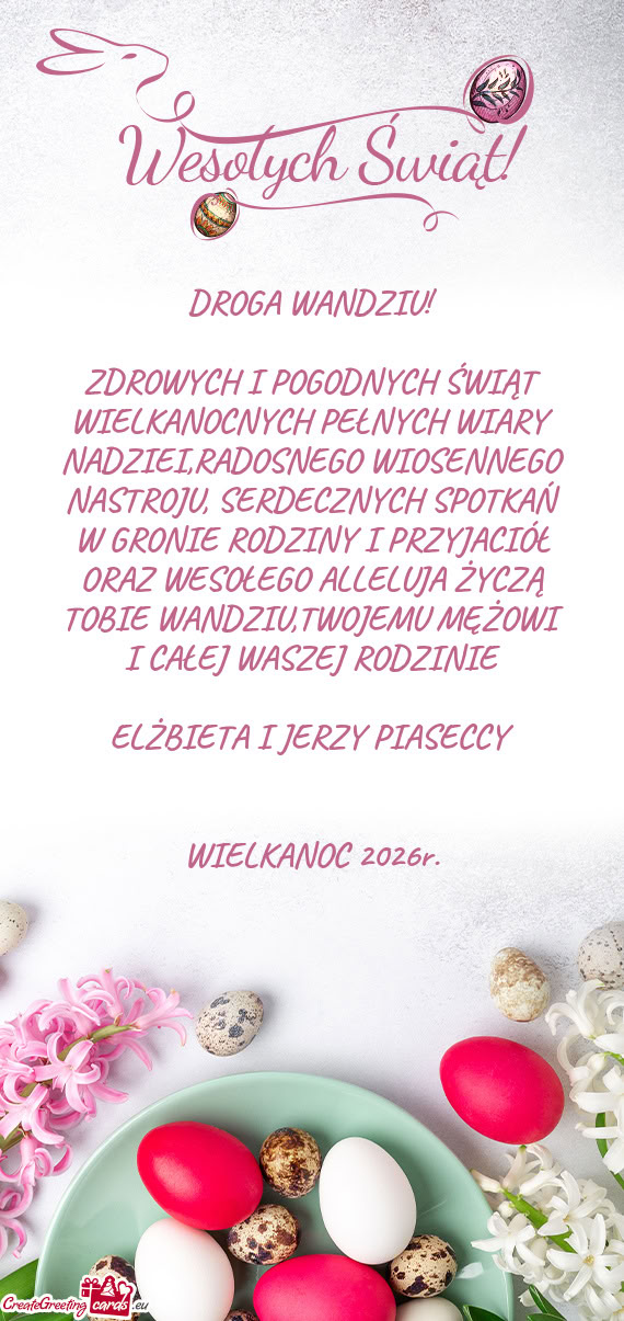 NASTROJU, SERDECZNYCH SPOTKAŃ