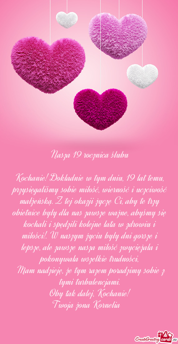 Nasza 19 rocznica ślubu