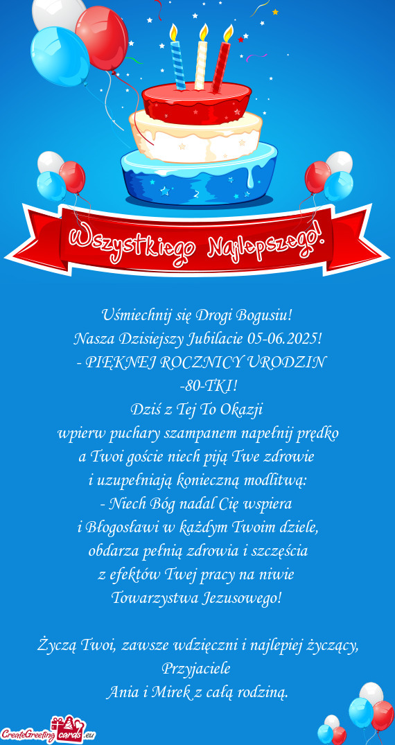 Nasza Dzisiejszy Jubilacie 05-06.2025