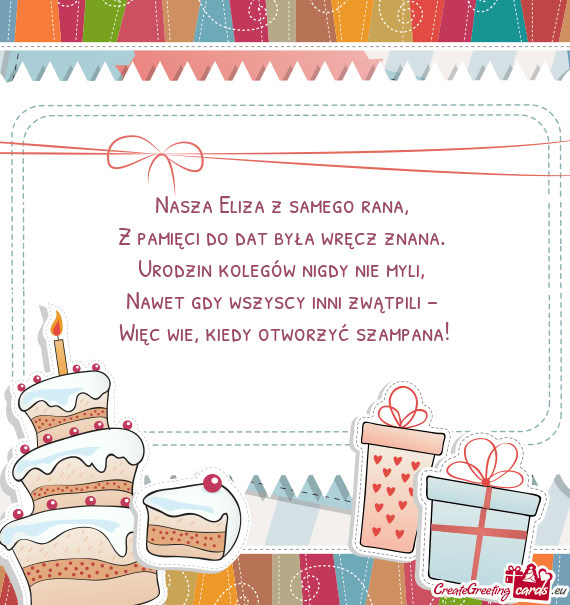 Nasza Eliza z samego rana
