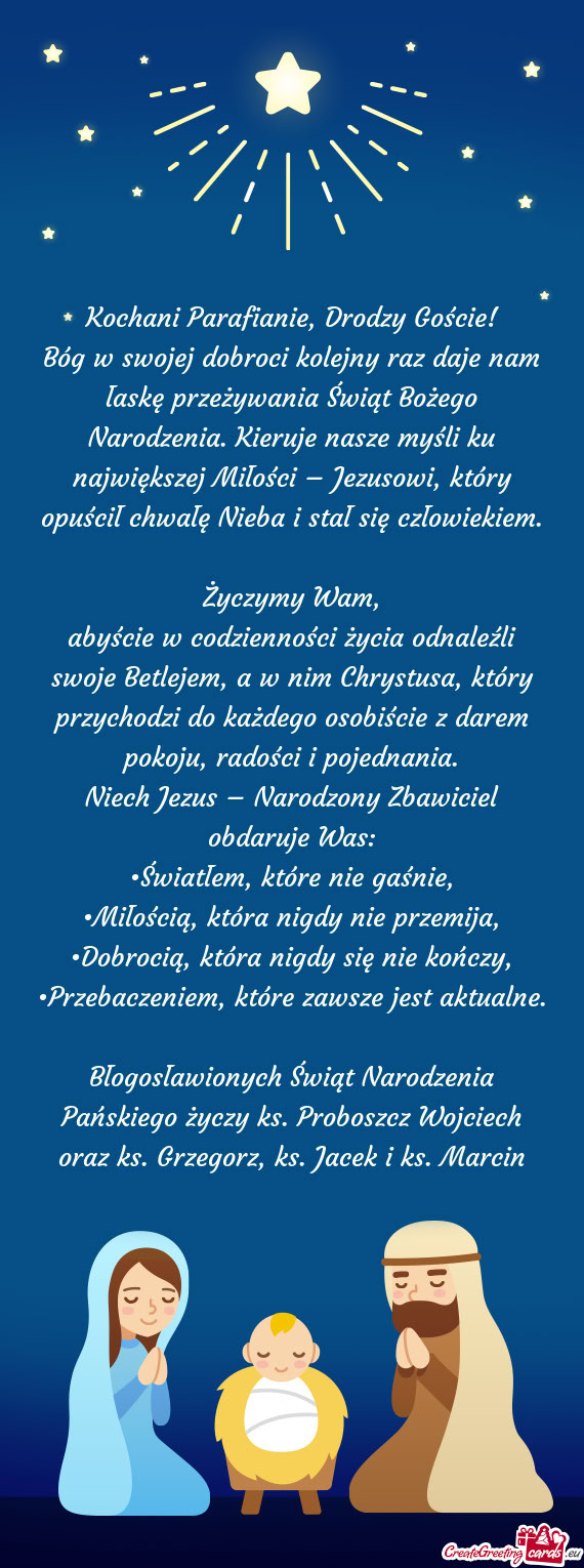 Nasze myśli ku największej Miłości – Jezusowi, który opuścił chwałę Nieba i stał się cz
