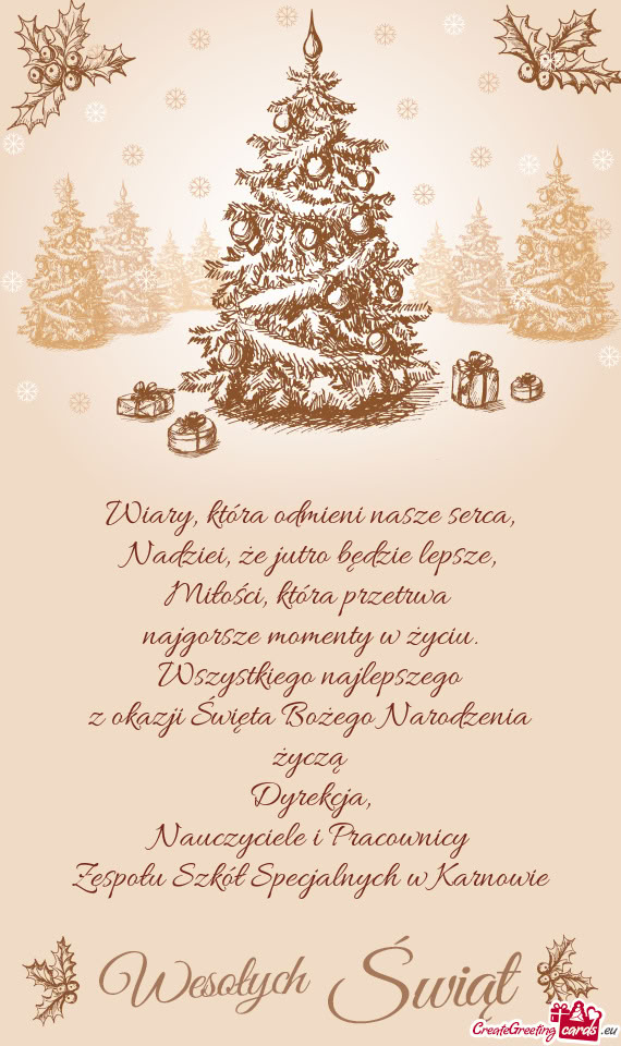 Nauczyciele i Pracownicy Zespołu Szkół Specjalnych w Karnowie