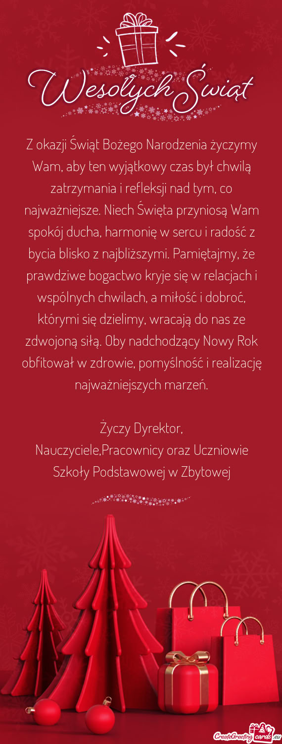 Nauczyciele,Pracownicy oraz Uczniowie Szkoły Podstawowej w Zbytowej
