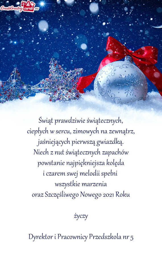 ?ni 
 wszystkie marzenia
 oraz Szczęśliwego Nowego 2021 Roku
 
 życzy
 
 Dyrektor i Pracownicy P