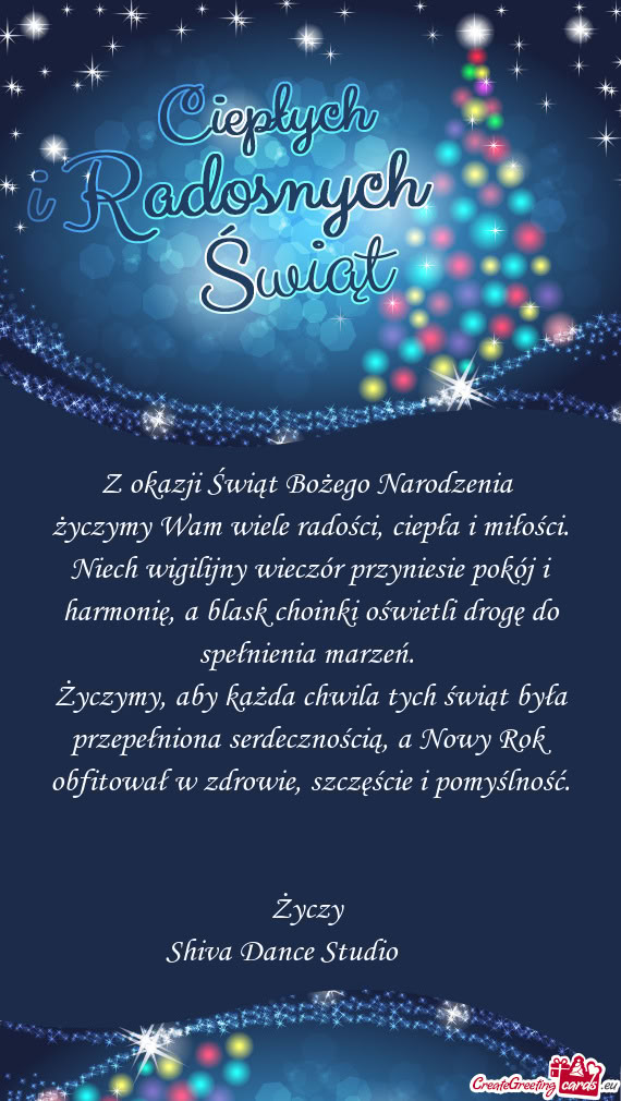 Nię, a blask choinki oświetli drogę do spełnienia marzeń