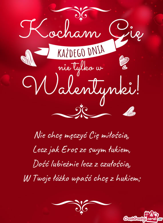 Nie chcę męczyć Cię miłością