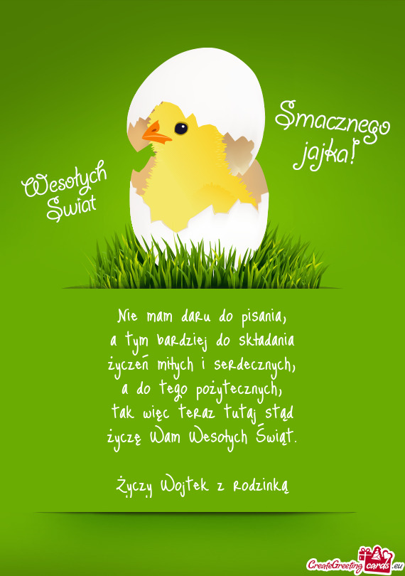 Nie mam daru do pisania,  a tym bardziej do składania  życzeń miłych i